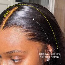 13x6 HD Full Lace Frontal Wigs 250% Invisible HD Lace Front Human Hair Wigs  Straight Melt Skins Pre Plucked Brazilian Hair Wig