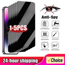 1-5PCS Anti-spion Glas für IPhone 15 14 13 12 11 16 Pro Max Volle Abdeckung Privatsphäre screen Protector Für iPhone 13 14 15 17 Glas