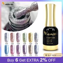 Venalisa 12ml Smalto per unghie gel platino Effetto super lucido Gel per unghie Soak off perfetto