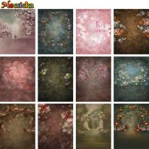 Mocsicka Abstrakter Blumen-Fotografie-Hintergrund für Erwachsene, Porträt, handgemalte Blumen, Kindergeburtstag, Kunst, Fotohintergrund, Studio