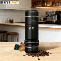 Tragbare Kapsel-Kaffeemaschine, Heizung, vollautomatische Espresso-Mini-Kaffeemaschine für Auto, Outdoor, Zuhause, 5 Tassen, 80 ml