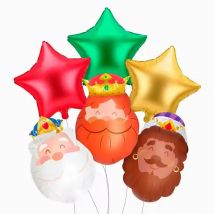 Globos del Día de los tres reyes, Bola de aluminio de dibujos animados para fiesta de cumpleaños, Navidad, decoración para Baby Shower, juguetes para niños, Globos de aire de helio