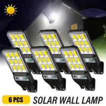 1-6Pcs Outdoor Solar Lights 3 Modes Motion Sensor Solar Waterproof Security Wall Lighting Garden Wall Courtyard Path Lighting