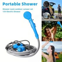 1 set di attrezzature per doccia esterna per doccia per auto portatile DC12V, semplice doccia elettrica per esterni
