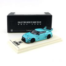 ZEIT MICRO 1:64 Legierung Druckgussauto Modell Nissan GTR3.0 Tiffany Blue Diecast Automotive Modell Ornamente Spielzeug Geschenk Dekorationen