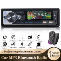 SINOVCLE Autoradio 1din Audio Bluetooth Stereo Lettore MP3 Ricevitore FM 60Wx4 Con Telecomando AUX/USB/TF Card In Dash Kit
