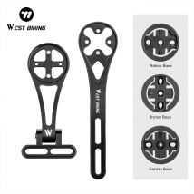 WEST BIKING Fahrradcomputerhalterung, integrierter Lenker, verlängert/Vorbau, verstellbare Halterung für Wahoo/Bryton/XOSS/Garmin Tachometer