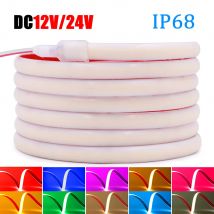 IP68 Wodoodporna taśma neonowa LED COB 5m 10m 15m 20m 0.5m 12V 24V 320LED Elastyczna taśma Silikonowa rurka Oświetlenie RA90