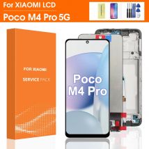 6,6-Zoll-LCD-Display mit Touchscreen-Digitizer-Baugruppe für Xiaomi POCO M4 pro 5G, Rahmen im Lieferumfang enthalten, kompatibel mit den Modellen 21091116AG