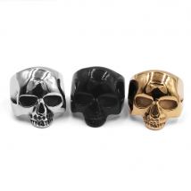 Classic Skull Biker Ring Stainless Steel Jewelry Mens Boys Gift Wholesale SWR0036A