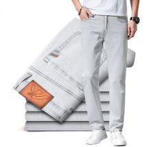 2023 y2k Streetwear Frühling Sommer Jugendliche Vitalität Herren Fit Gerade Dünne Denim Jeans Leichte Baumwolle Stretch Hose
