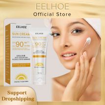 EELHOE Crema solare Spf 90 Crema solare sbiancante per viso Corpo Controllo olio Sbiancamento Crema idratante viso Crema solare Crema protettiva per la pelle
