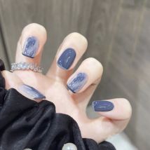 24 Teile/schachtel Nail art Gefälschte Kurze Ballett Tragbare Gefälschte Nägel Drücken Sie auf Quadratischen Sarg Kopf Volle Abdeckung Abnehmbare Fertige Fingernägel