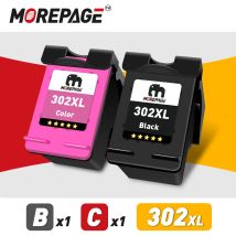MorePage 302XL Ink Cartridge Remanufatured For HP302 HP 302 For HP Deskjet 2130 2135 1110 3630 3632 Officejet 3830 4520 Printer