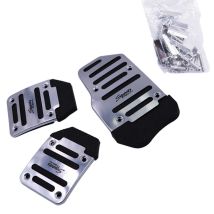 Universelle Aluminium-Autopedalabdeckungen 3-teilig Rutschfeste Brems-Kupplungs-Gaspedalauflagen für Fahrzeuge mit Schaltgetriebe