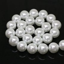 Hochwertige weiße natürliche Muschelperlen, runde Perle, 4,6,8,10,12,14 mm, für DIY-Armband, Ohrringe, Halskette, Schmuckherstellung, Kleidungsstück