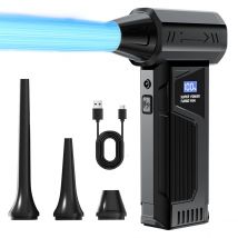 【2025 Nuovo】 Ventilatore d'aria turbo con motore brushless con ventola a getto wireless per la pulizia dell'auto con display digitale a luce LED Uso esterno portatile