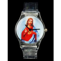 God Christ Cross Virgin Mary Madonna Sacred Heart of Jesus Brazil Redentor Christian Easter Religious Quartz Wrist Watch