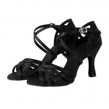 Neue lateinamerikanische Tanzschuhe, weibliche Hot Diamond-Tanzschuhe, nationale Standard-Cha-Cha-Tanzschuhe, Square-Dance-Sandalen, 7,5 cm Absatz