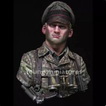 Offiziere des Zweiten Weltkriegs 1/10, Büste aus Kunstharzmodell, GK, Militärthema, unmontierter und unbemalter Bausatz