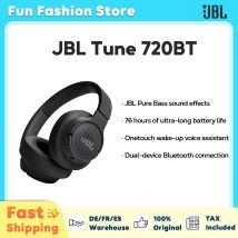 JBL TUNE 720BT auriculares inalámbricos por encima de la oreja, Auriculares Bluetooth JBL, sonido de graves puros