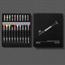 Neues Präzisions-Uhrenschraubendreher-Set, 10-teilig, 0,5–3,0 mm, einteilige Kreuzschlitz-Handschraubendreher für Uhren, Brillen, Uhrmacher-Werkzeuge
