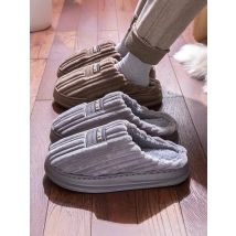 Men Women Big Size Winter Slippers Soft Plush Lined Anti Skid Sole Cozy Indoor Floor Shoes Comfortable Fuzzy Warm Home Footwear