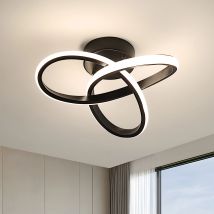 Plafoniera moderna a LED, plafoniera nera 22W 2500LM, lampada da soffitto creativa per balcone corridoio cucina camera da letto, 4500K