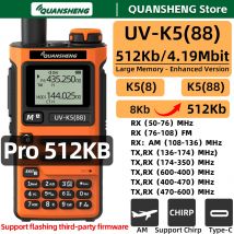 Quansheng UV K5 88 Walkie Talkie 512Kb Grande memoria A lungo raggio Radio bidirezionale portatile FM Ham Ricetrasmettitore wireless Comunicazione