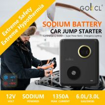 GOKKCL 80WH Tragbarer Auto-Starthilfe mit Natriumionen-Akku PD60W Powerbank für Benzin-Dieselautos 12 V Startgerät