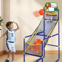 Fantastico set da gioco di basket arcade: doppio gioco per interni/esterni, facile installazione con pompa e palline, ideale per le vacanze e compleanni