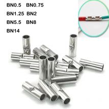 50/20PCS 26-6 AWG BN0.5 BN1.25 BN2 BN3.5 BN5.5 BN8 Reines Kupfer Verzinnt Bare Splice Butt Stecker Crimp Terminal Draht