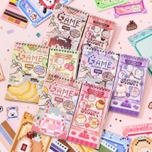 36 Sheets Pixel Bead Sticker Book, Gaming Console Theme DIY Art Craft for Scrapbooking, Guitar, Phone Case, Notebook Decoration