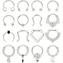 Perfekte chirurgische Stahl Septum Ringe für Frauen Männer kleine süße cz baumeln Septum Nase Lippe Helix Tragus Knorpel Piercing Schmuck