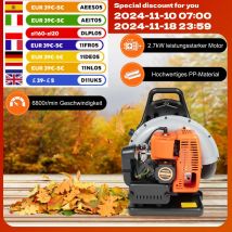 Soffiatore per foglie a zaino alimentato a Gas con serbatoio del carburante da 1,7 litri 2.7KW 65CC