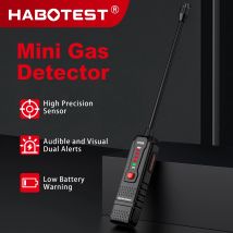 HABOTEST HT66 Gasleckdetektor, 50–1000 ppm, akustischer Alarm, Leckdetektor für brennbares, brennbares Erdmethan-Gas