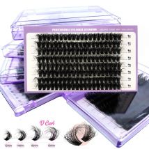 Cluster Wimpern verlängerung 160 stücke/8 Reihen Bündel 50-200d dicke Wimpern Cluster einzelne Wimpern Bündel 5d flauschige Wimpern