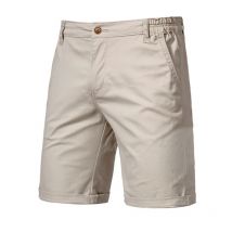 2023 männer Shorts Sommer Baumwolle Mittleren Taille Männlichen Casual Business Männer Shorts Gedruckt Strand Stretch Chino Klassische Fit Kurze Homme