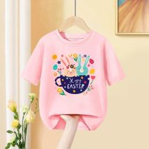 Aimi Lakana Mädchen Ostern Tag T-shirt Kaninchen Hase Cartoon Kleidung Kinder Kurzarm Top Sommer Hemd 3-14T