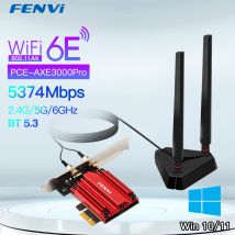 FENVI Wi-Fi 6E 5374Mbps AX210 Per Bluetooth5.3 802.11AX 2.4G/5G/6Ghz Adattatore PCIE Wireless Rete WiFi Scheda Supporto PC Win10/11