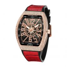 PINTIME Herrenuhren Luxus Reloj Diamant Große Große Arabische Ziffer Zifferblatt Uhr Mode Wasserdicht Shinning Quarz Armbanduhr