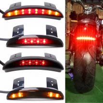 1pc Motorcycle Rear Mudguard Edge Brake Tail Light Red For Harley Breakout Bobber