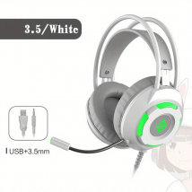 AJAZZAX120White 7.1 Edition Práctico micrófono para auriculares para juegos de alta calidad de sonido