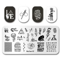 Nagelstempel MouTeen157 Magic School Full Cover Nagelplatten Stempel King Maniküre Set für Nail Art Stamping
