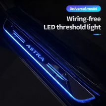 Acryl USB Power Moving LED Willkommen Pedal Auto Scuff Platte Pedal Türschwelle Weg Licht für Opel Astra f g h j k gtc opc gis