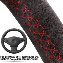 Wildleder Auto Lenkrad Abdeckung Für BMW E60 E61 Touring 530d 545i 550i E63 Coupe E64 630i 645Ci 650i Auto Zubehör