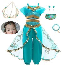 Costume cosplay per ragazze Abito da principessa Lampada magica per bambini Fantasia Abiti da festa di compleanno Abiti da festa 2-12 anni