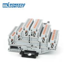 10 szt. PT2.5-3L wtykowe złącze kablowe potrójne 3 poziomy 2,5 mm² kabel 2,5 mm kabel elektryczny listwa zaciskowa na szynę Din PT 2,5-3L