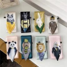 Neue Stil Dekoration frauen Gedruckt Tier stil Schal Business Europa Und Amerika Kleine Halstuch Seidenschals dünner schal