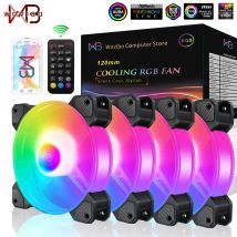 Wovibo 120mm ventola di raffreddamento RGB Ventilador Cooler 6pin Mute PC per Computer Case Chassis fai da te regolare Cooler 5V Aura Sync Music